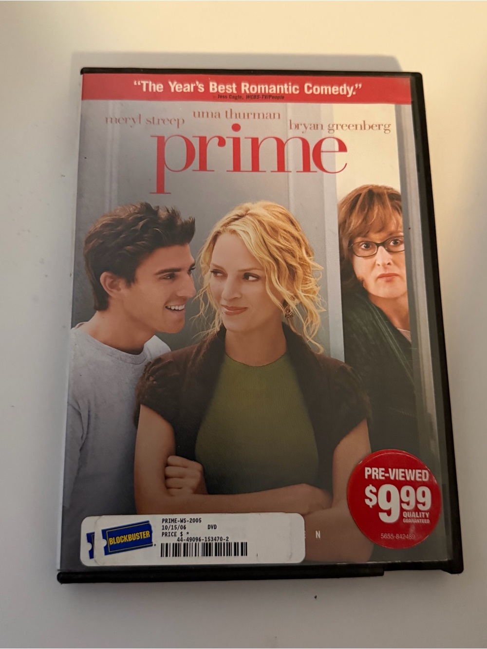 Prime (DVD, 2005, Widescreen) - Meryl Streep, Uma Thurman, Bryan Greenberg